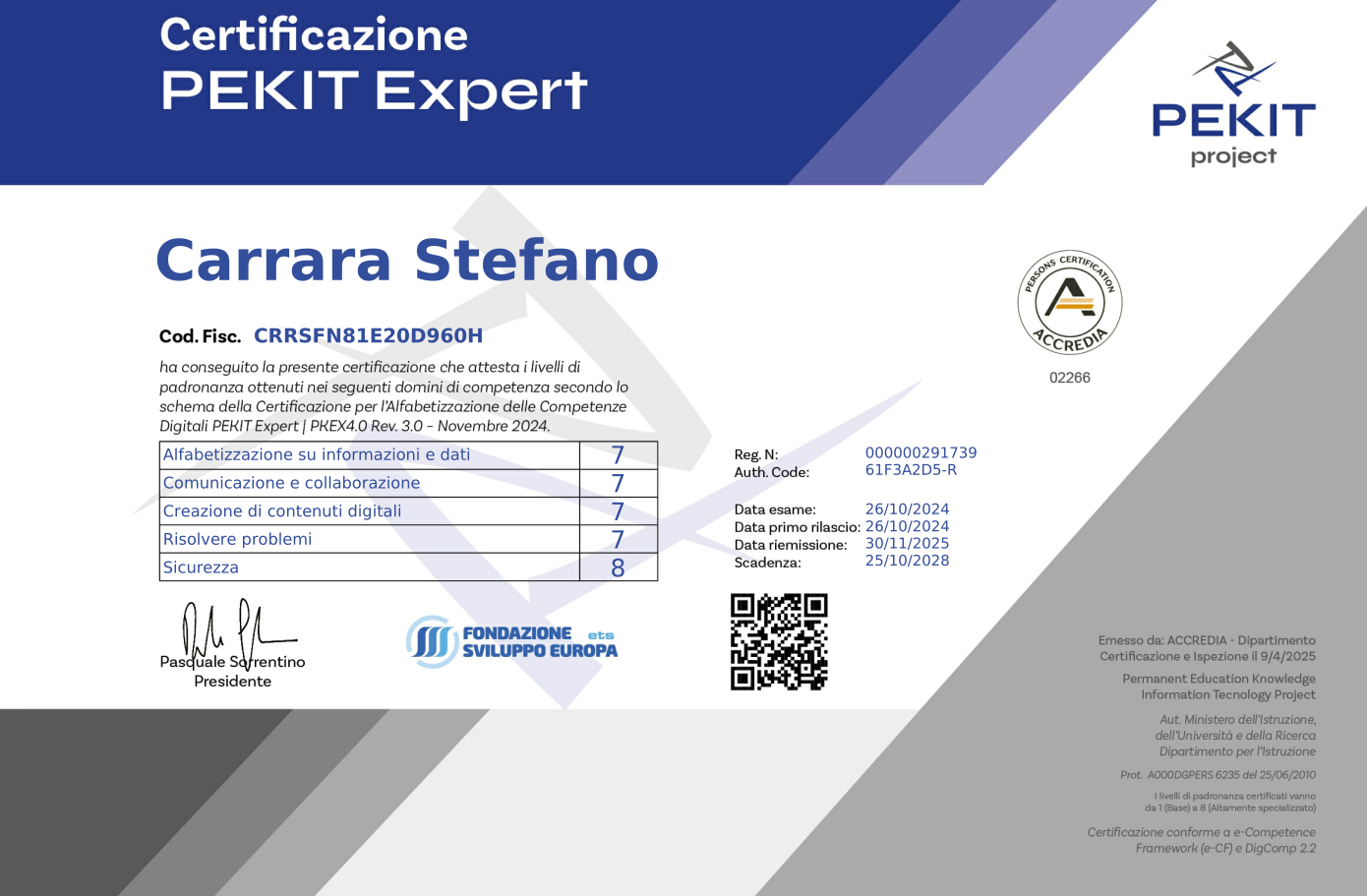 Certificato 10