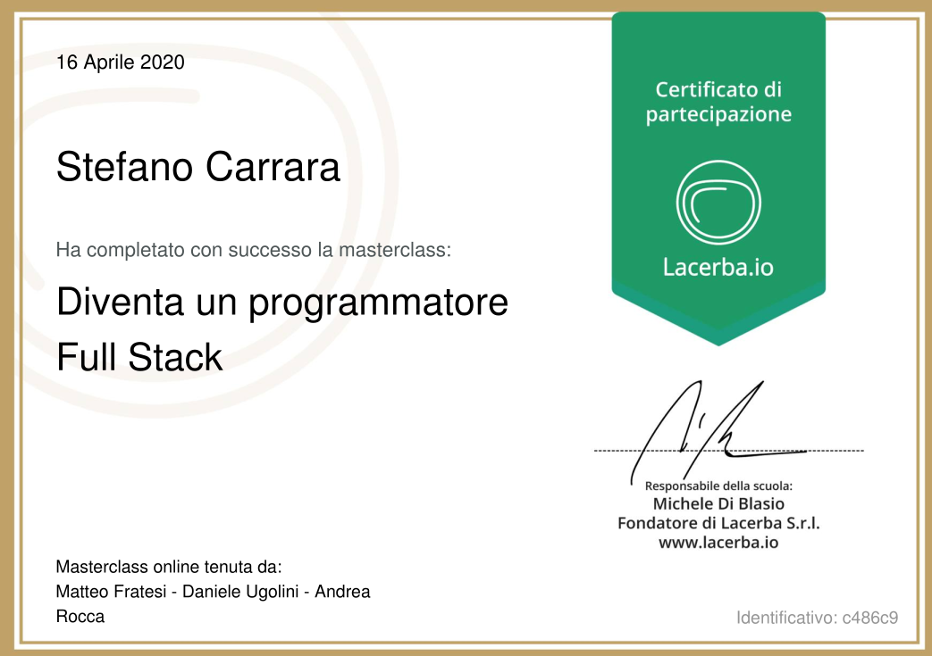Certificato 4