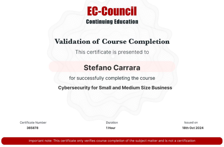 Certificato 5