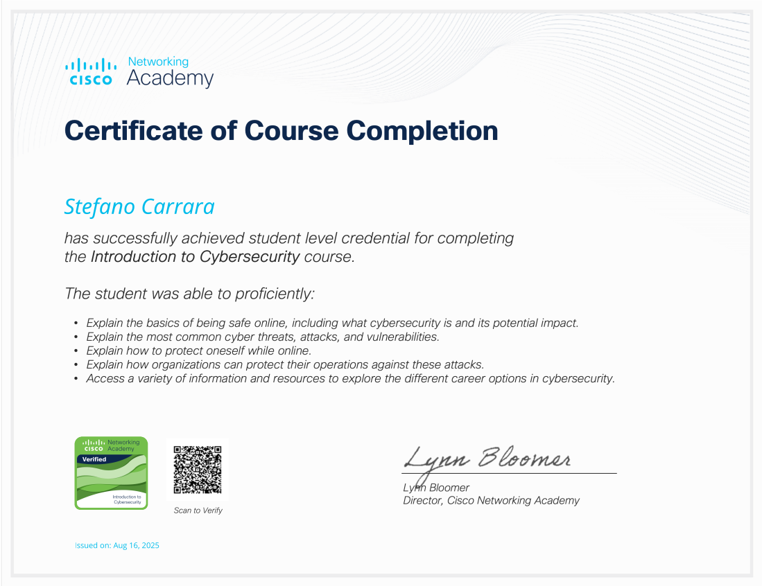 Certificato 9
